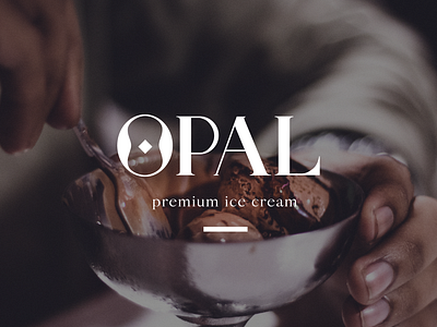 Opal premium ice cream logo advertising branding concept design elegant font icecream icon illustration logo luxury typography vector