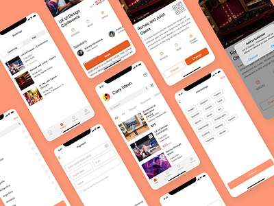 Mobile App Events app design ui ux