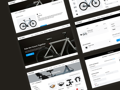 E-bike bike design e bike e commerce landing page online shop ui