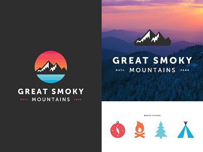 Great Smoky Mountains adventure clean daily daily logo challenge dailylogochallenge logo mountains national park national parks nature outdoors tennessee