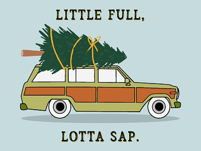 LOTTA sap in here! christmas christmas tree christmas vacation griswolds illustration merry christmas merry xmas minimal vacation