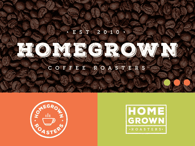 Homegrown Coffee Roasters branding cafe clean coffee daily flat homegrown local logo logotype minimal nashville roasters simple