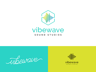 Vibewave Sound Studios brand logos music music studio production recording studio sound sound design sound studio vibe vibewave wave