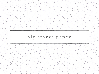 aly starks paper branding identity invitations minimal pastel pattern polka dots simple stationery