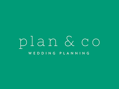 Plan & Co branding branding design design emerald event planning flat green logo logo design plan planning simple wedding wedding planning