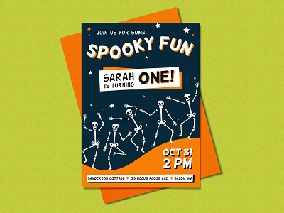 Halloween Invitations - Sarah Sanderson is One! birthday birthday invite birthday invites halloween halloween birthday halloween invitation halloween party hocus pocus invitations invite invites sanderson sanderson sisters