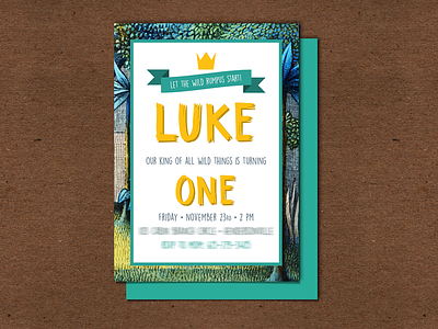 My Nephew was The King of Wild Things! - Party Invitations