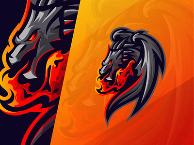 Dragon angry brand character dragon e-sport esport esports logo mascot shield sport