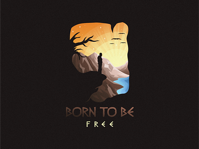 BORN TO BE FREE brand branding character e sport esport illustration logo mascot sport ui