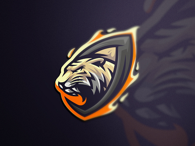 TIGER angry brand character e sport esport esports logo mascot shield sport