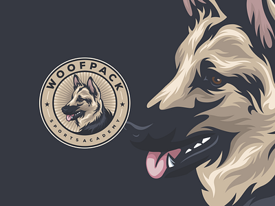 woofpack angry brand character e sport e sports esport esports logo mascot shield sport