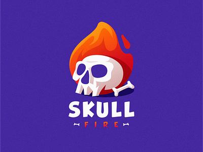 skull fire angry brand character e-sport esport esports fire flame logo mascot shield skull sport