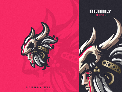 Deadly Girl brand character deadly girl design e sport esport esports gaming logo logo esport mascot