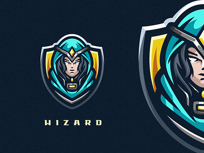 wizard angry brand character e sport e sports esport esports gaming logo mascot shield wizard