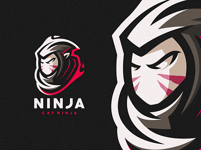 Cat Ninja angry assassin brand cat character e-sport esport esports logo mascot sport