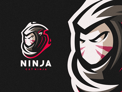 Cat Ninja angry assassin brand cat character e sport esport esports logo mascot sport