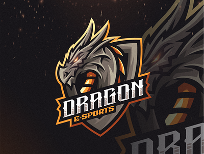 Dragon E-sports angry brand character dragon e sport e sports esport esports logo sport vector