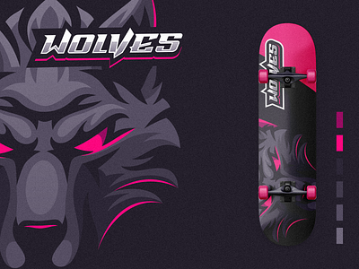 wolves angry brand character e sport esport esports logo mascot shield sport wolf wolverine wolves