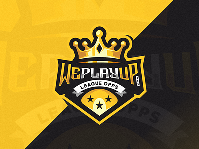 WePlayUp brand character crown e sport esport gaming gold logo logo esport mascot play shield sport weplayup