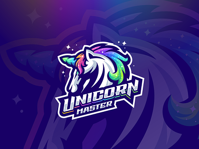 UNICORN angry brand character e-sport esport esports logo mascot sport unicorn unicorn logo