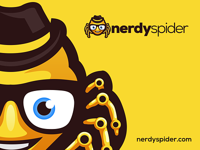 Nerdy Spider angry brand character e-sport esport esports logo mascot nerd spider sport