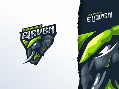 Elephant Eleven brand character design e sport elephant elephant logo elephant logo esport esport illustration logo mascot sport ui