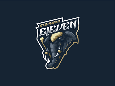 Elephant Eleven awesome brand character design elephant eleven esport illustration logo logo design logo esport mascot motion sport ui