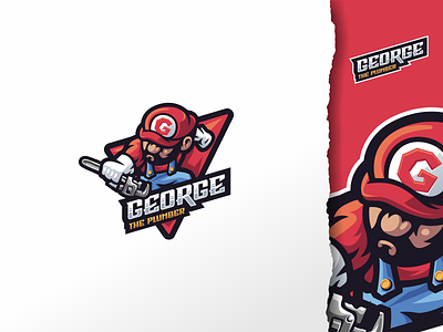 George The Plumber brand character design e sport esport illustration logo mascot plumber sport ui