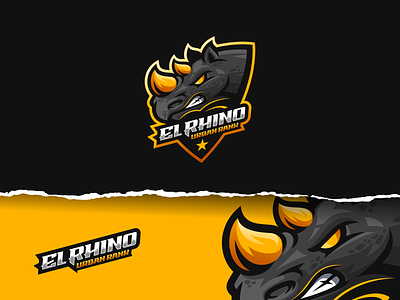 El rhino animation brand character design e-sport el rhino esport illustration logo mascot rhino sport ui