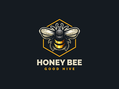 honey bee bee brand character design e sport esport hive honey logo mascot sport
