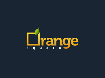 Orange Square art brand logo media music orange simple square