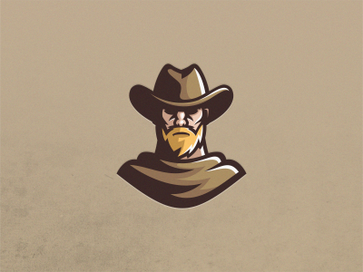 Cowboy bandit brand character cowboy logo mascot
