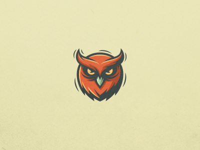 Angry Owl angry bird brand character logo mascot owl