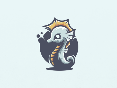 Cute Seahorse cute horse logo seahorse