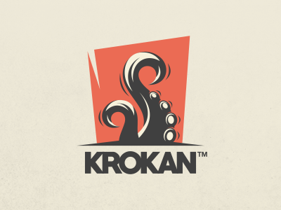 Krokan kraken logo modal tampang octopus simple