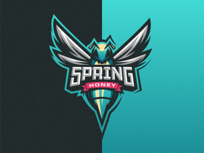 Spring Honey badge logo esport logo honey logo sport