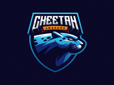 Cheetah E-sports badge cheetah e sport e sports lion logo shield sport tiger