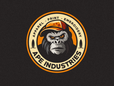 Ape Industries angry ape brand character e sport esports gaming gorila illustration logo mascot sport ui