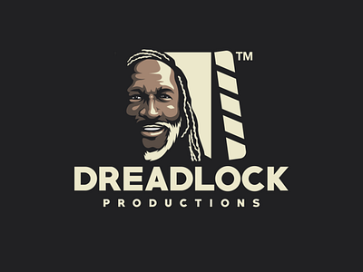 Dreadlock Productions brand character dreadlock film illustration logo mascot production video