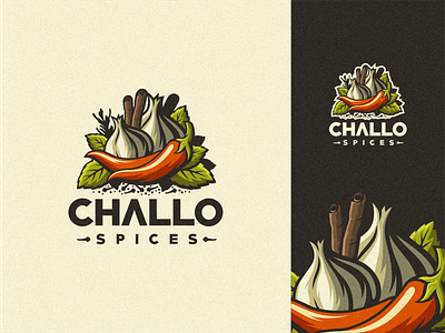 Challo Spices brand chilli logo spices