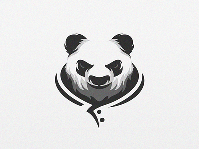 Panda angry brand character e sport esport logo mascot panda panda logo shield sport