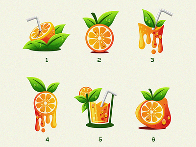 Orange Fruit brand fruit juice logo mango orange