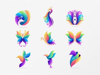which one? brand character colorful design logo