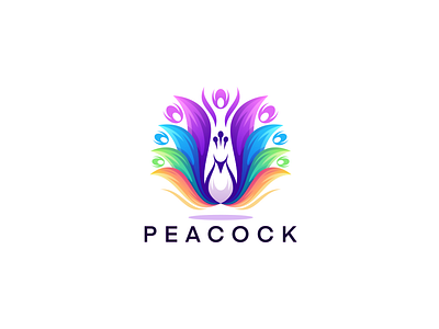 Peacock brand character design illustration logo peacock ui