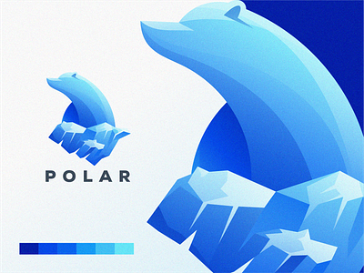 Polar Bear animation app bear blue brand branding design ice icon illustration logo minimal polar royal type typography ui ux vector web