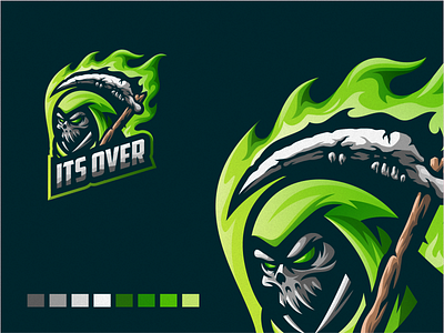 Its Over angry badge brand character design e sport e sports esport esports gaming illustration logo logo esport mascot shield sport