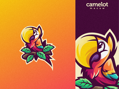 CAMELOT MACAW angry bird brand camelot macaw character e sport esport esports logo mascot parrot sport