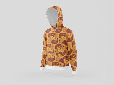 Patterned hoodie adobe illustrator autumn pattern branding clothes design graphic design hoodie illustration mocup pattern vector visualization