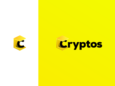 Cryptos.com Logo Design bitcoin blockchain branding design crypto cryptocurrency design logo vector