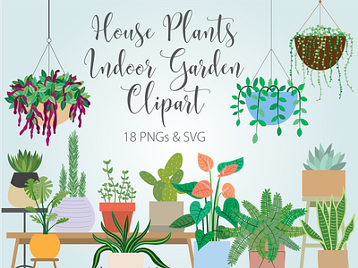 House Plants Indoor Garden Clipart